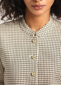 Grace Short Sleeve Jacket - Biscuit Multi