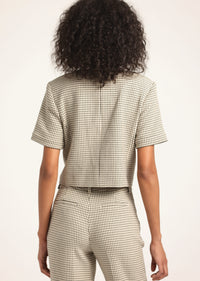 Grace Short Sleeve Jacket - Biscuit Multi