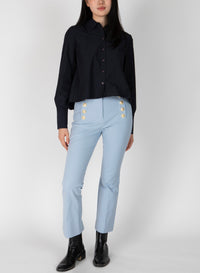 Powder Blue Robertson Crop Flare Trouser | Women's Pants by Derek Lam 10 Crosby