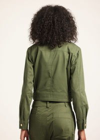 Fatigue Celinora Cotton Drill Cropped Jacket | Women's Jackets by Derek Lam 10 Crosby