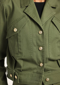 Fatigue Celinora Cotton Drill Cropped Jacket | Women's Jackets by Derek Lam 10 Crosby