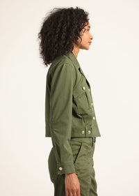 Fatigue Celinora Cotton Drill Cropped Jacket | Women's Jackets by Derek Lam 10 Crosby