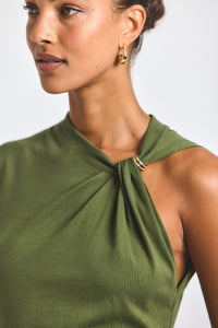 Fatigue Evelise Assymmetric Embellished Twist Dress | Women's Dresses by Derek Lam 10 Crosby