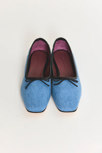 Ocean Denim Jada Square Toe Ballet Flat | Women's Shoes by Derek Lam 10 Crosby