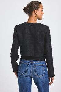 Black Juliette Tweed Jacket | Women's Jackets by Derek Lam 10 Crosby