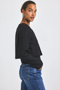 Black Juliette Tweed Jacket | Women's Jackets by Derek Lam 10 Crosby