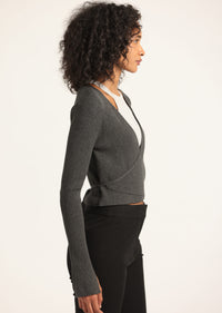 Grey Combo Maren Pre-Styled Cardigan | Women's Top by Derek Lam 10 Crosby