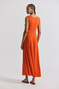 Tangerine Misha Matte Jersey Ruched Dress | Women's Dresses by Derek Lam 10 Crosby