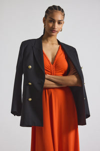 Tangerine Misha Matte Jersey Ruched Dress | Women's Dresses by Derek Lam 10 Crosby