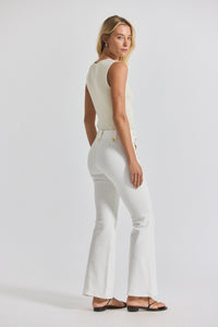 Blanc de Blanc Robertson Stretch Denim Flare Trouser | Women's Pants by Derek Lam 10 Crosby