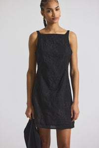 Black Saige Garden Tile Eyelet Mini Dress | Women's Dresses by Derek Lam 10 Crosby