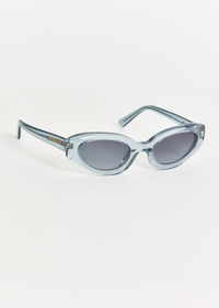 Vesper Narrow Cat Eye Sunglasses - Jade Crystal-Grey Gradient