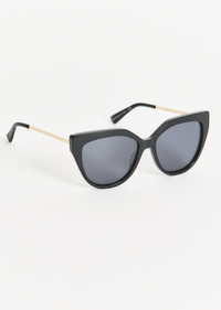 Campbell Cat Eye Oversized Sunglasses - Black
