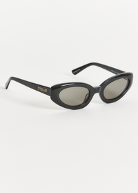 Vesper Narrow Cat Eye Sunglasses - Black-Grey