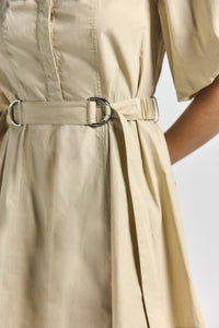 Safari Bennett Balloon Sleeve Belted Dress | Women's Dresses by Derek Lam 10 Crosby