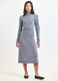 Grey Melange Bethany Long Sleeve Turtleneck Dress | Women's Dresses by Derek Lam 10 Crosby