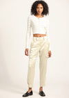 Ivory Elian Satin Cargo Pant | Women's Pants by Derek Lam 10 Crosby