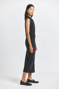 Black Evelise Assymmetric Embellished Twist Dress | Women's Dresses by Derek Lam 10 Crosby