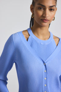 Capri Lonnie Viscose Knit Layered Cardigan | Women's Top by Derek Lam 10 Crosby