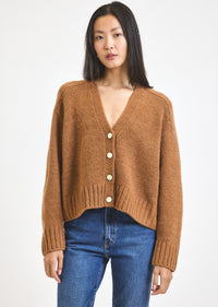 Mocha Mousse Lailah Oversized Cardigan | Women's Top by Derek Lam 10 Crosby
