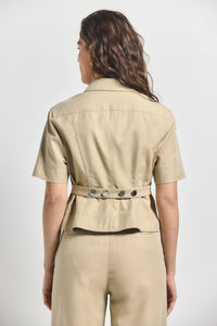 Safari Valeria Short Sleeve Jacket | Women's Jackets by Derek Lam 10 Crosby